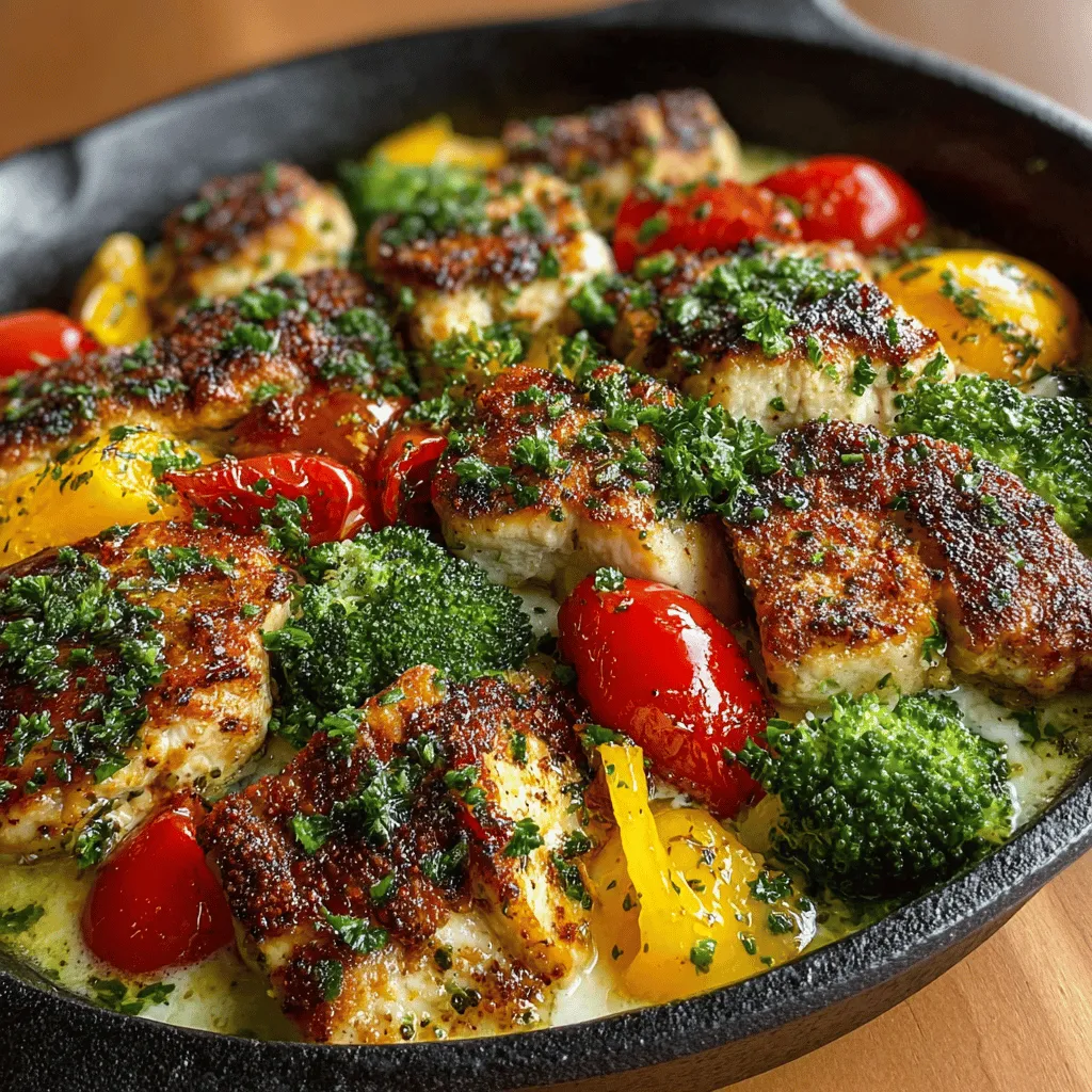 Welcome to the vibrant and flavorful world of Skillet Sizzle Chicken Delight, a dish that perfectly balances convenience and nutrition. In today’s fast-paced lifestyle, finding meals that are not only quick to prepare but also wholesome can be a challenge. This delightful recipe shines as an ideal solution, making it perfect for busy weeknights or satisfying lunches. With tender chicken, colorful vegetables, and a medley of spices, Skillet Sizzle Chicken Delight has become a beloved family favorite, offering a nourishing and delicious option that everyone will enjoy.