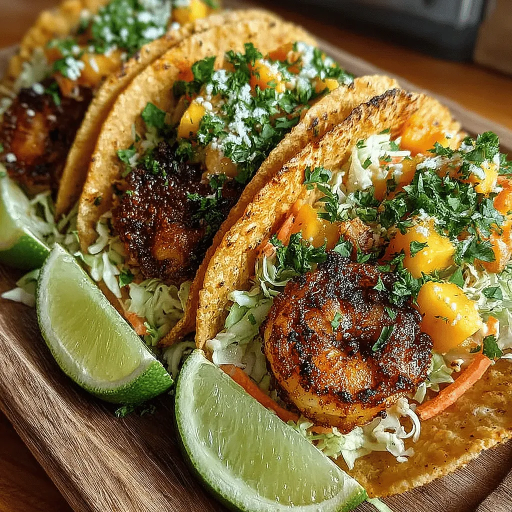 Shrimp tacos are a vibrant and flavorful dish that has won the hearts of food lovers around the world. Combining succulent shrimp with a medley of spices and fresh ingredients, this recipe brings the perfect balance of flavors to your table. What sets our Spicy Shrimp Tacos with Mango Slaw apart is the delightful interplay between heat and sweetness, making them an ideal choice for any occasion—be it a casual weeknight dinner, a weekend gathering, or a festive celebration. The addition of mango slaw not only provides a refreshing crunch but also complements the spicy shrimp, creating a harmonious dish that’s sure to impress.