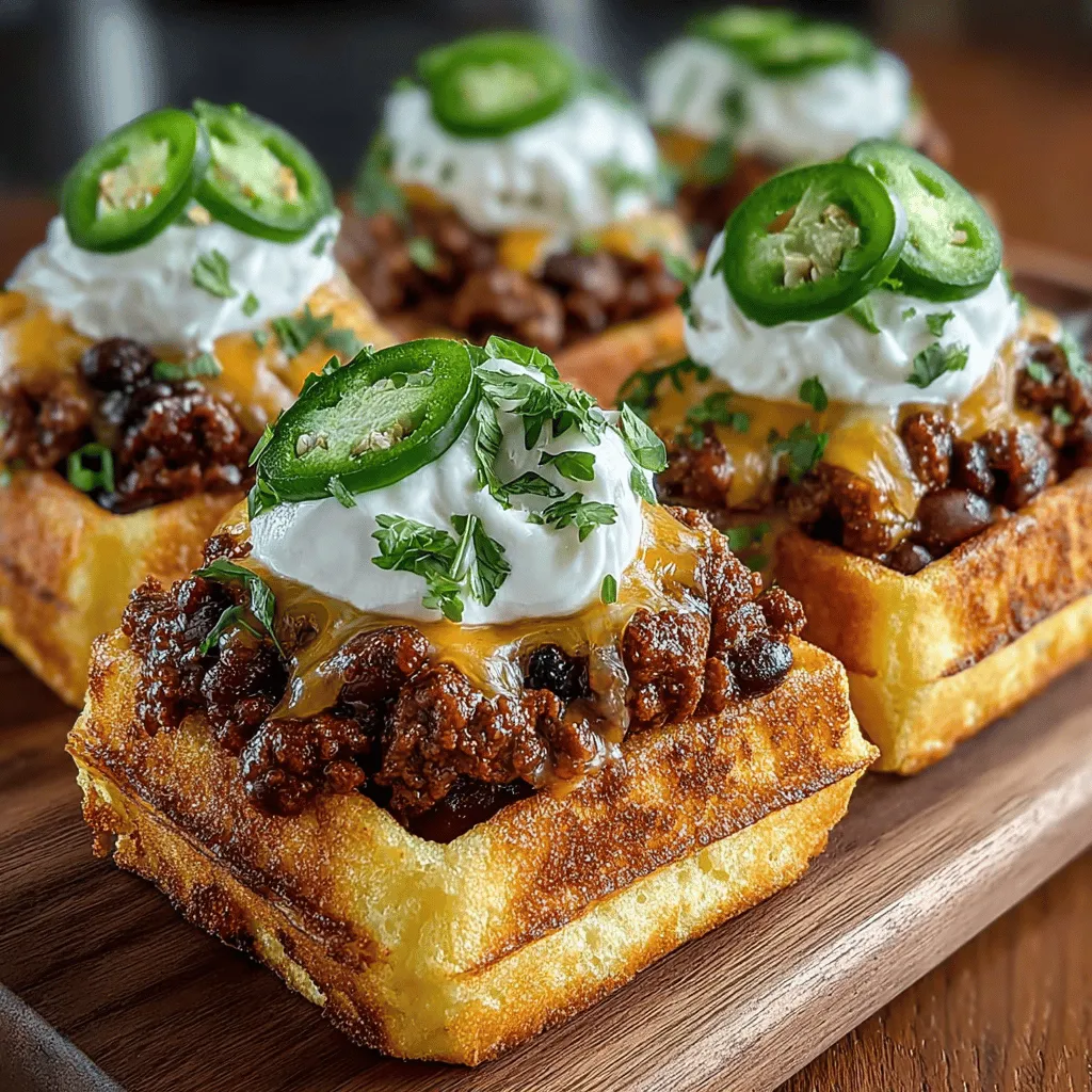 Chili Cheese Cornbread Waffle Sliders are a delightful culinary creation that masterfully blends the comforting flavors of cornbread, zesty chili, and gooey cheese into a fun and portable dish. This innovative recipe takes the best elements of classic comfort food and reimagines them in a way that is perfect for casual gatherings, game day festivities, or a cozy family meal at home. The combination of sweet and savory cornbread waffles paired with hearty chili creates a satisfying experience that will leave your guests coming back for more.