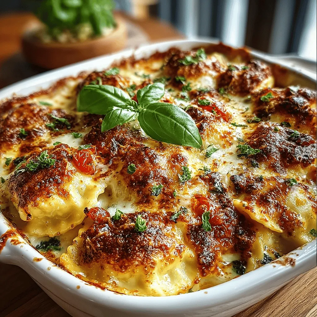 Sun-Dried Tomato & Spinach Ravioli Bake is a delightful dish that perfectly balances convenience and gourmet flavors, making it a favorite among home cooks and food enthusiasts alike. With layers of tender ravioli enveloped in rich marinara sauce, complemented by the tangy sweetness of sun-dried tomatoes and the earthy freshness of spinach, this bake is a culinary dream come true. Whether you’re preparing a cozy weeknight dinner or hosting a special occasion, this dish promises to impress with minimal effort.