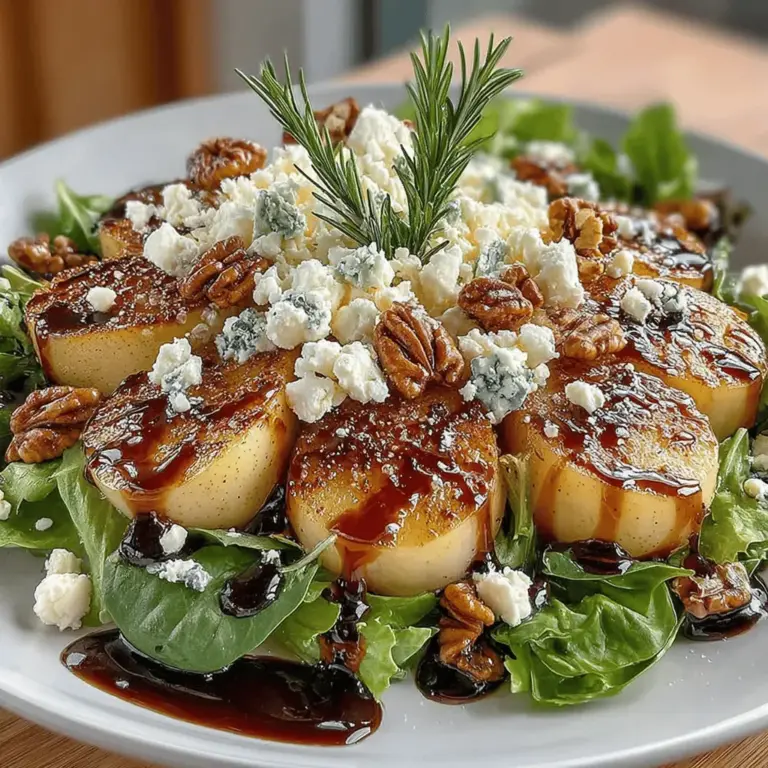 In the world of salads, few combinations can rival the exquisite pairing of sweet, juicy pears and tangy goat cheese. The Pear & Goat Cheese Delight Salad is not merely a dish; it is a culinary experience that tantalizes the senses. With its harmonious blend of fresh greens, candied pecans, and a homemade balsamic dressing, this salad embodies the essence of seasonal eating and sophistication. Whether you are hosting a casual lunch with friends, preparing for an elegant dinner gathering, or simply looking to elevate your weeknight meals, this recipe promises to impress with its rich flavors and textures.