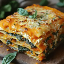 Harvest Delight: Savory Pumpkin & Spinach Lasagna