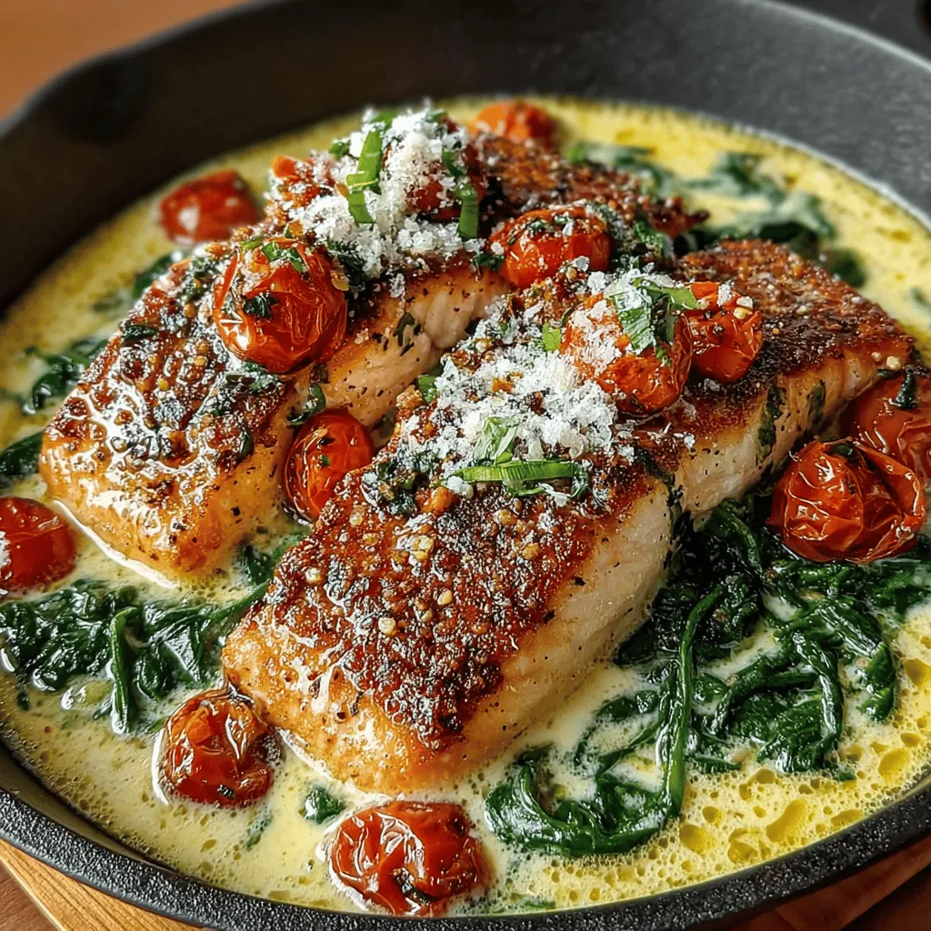 Creamy Tuscan Salmon with Spinach has emerged as a beloved dish in homes and restaurants alike, captivating palates with its rich flavors and vibrant presentation. This delectable recipe features succulent salmon fillets nestled in a luscious, creamy sauce infused with garlic, spinach, and sun-ripened tomatoes, making it a delightful addition to any dinner table. The combination of fresh ingredients and bold Italian flavors not only elevates the dish but also makes it a nutritious choice for health-conscious diners.