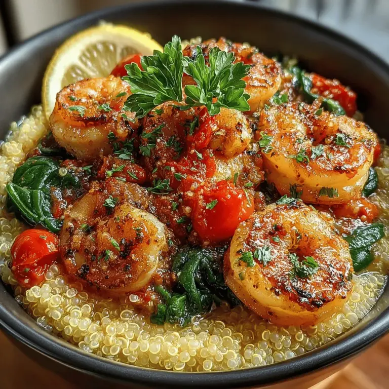 In the realm of healthy cooking, few dishes stand out quite like the Quick Garlic Shrimp and Quinoa Bowl. This vibrant recipe marries the succulent taste of shrimp with the nutty flavor of quinoa, resulting in a dish that is not only delicious but also packed with nutritional benefits. Perfect for busy weeknights or a light lunch, this bowl is designed to be prepared in a flash, making it an ideal option for those who crave wholesome meals without spending hours in the kitchen.