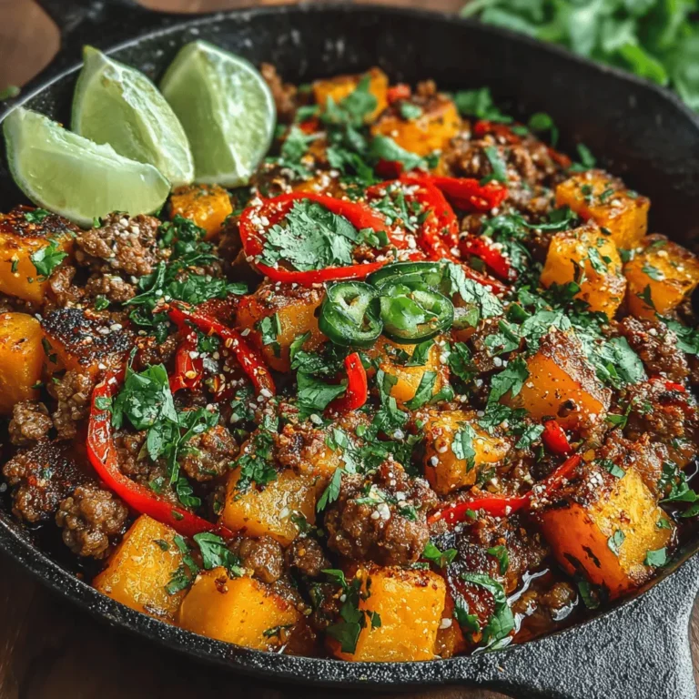 Looking for a delicious and nutritious meal that’s easy to prepare? The Sweet & Savory Ground Turkey and Sweet Potato Skillet is a perfect solution for busy weeknights. This one-pan dish combines the lean protein of ground turkey with the natural sweetness of sweet potatoes, creating a balanced meal that satisfies both your taste buds and your nutritional needs. Not only is it an excellent option for families and individuals looking to eat healthily, but it also caters to various dietary preferences, making it a versatile addition to your dinner rotation.