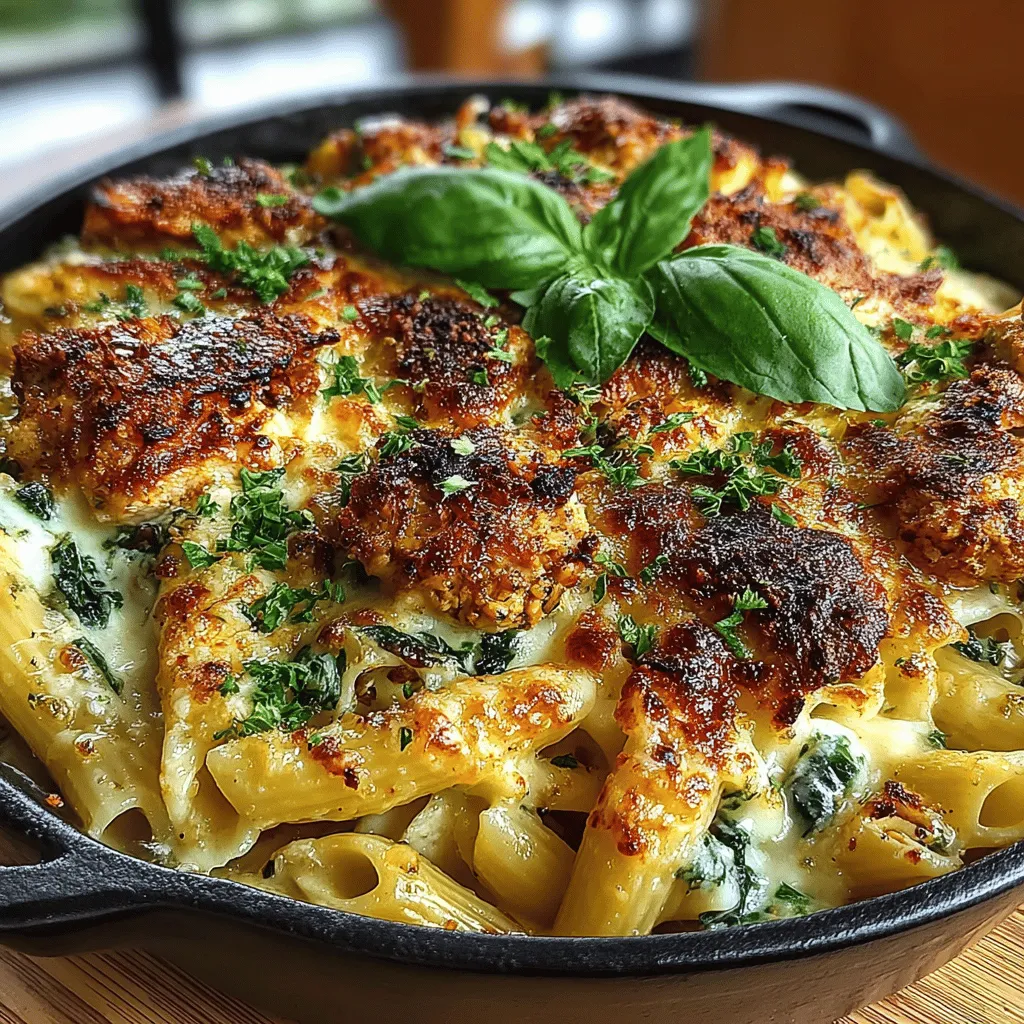 In the realm of comfort food, few dishes are as inviting and satisfying as a Cheesy Spinach & Chicken Pasta Bake. This delightful recipe brings together tender pasta, savory chicken, and vibrant spinach, all enveloped in a rich, creamy cheese sauce. It’s the kind of dish that warms the heart and soul, making it perfect for family dinners, potlucks, or any gathering where you want to impress your guests without spending hours in the kitchen.