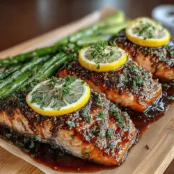 Zesty Lemon Herb Baked Salmon with Asparagus