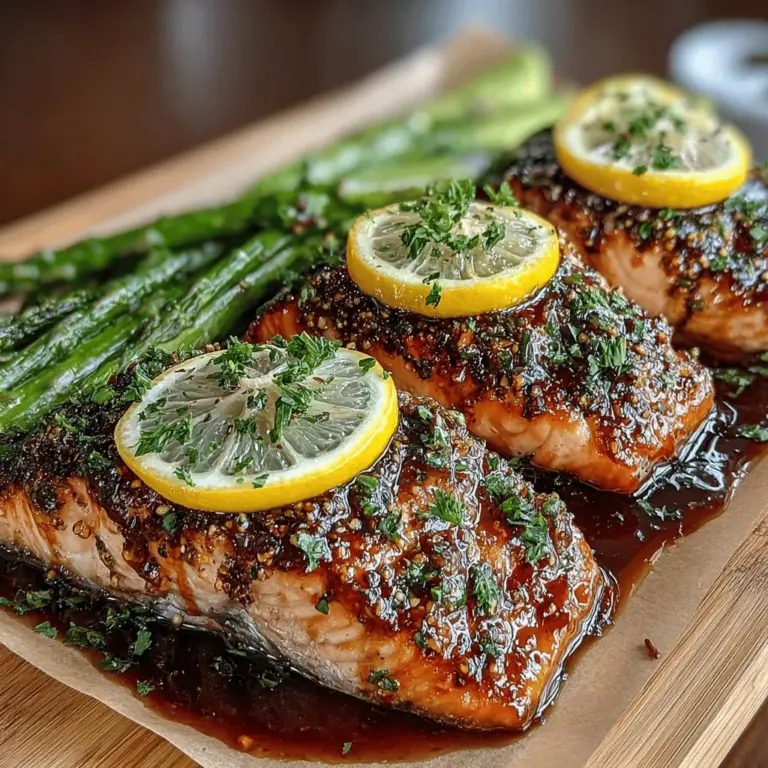 When it comes to a quick and healthy meal that bursts with flavor, Zesty Lemon Herb Baked Salmon with Asparagus stands out as a delightful option. This dish not only tantalizes the taste buds but also embodies a light, refreshing essence that makes it perfect for any occasion, whether it's a weeknight dinner or a special gathering. The vibrant combination of zesty lemon, fragrant herbs, and tender salmon paired with crisp asparagus creates a symphony of flavors that is both satisfying and nourishing.