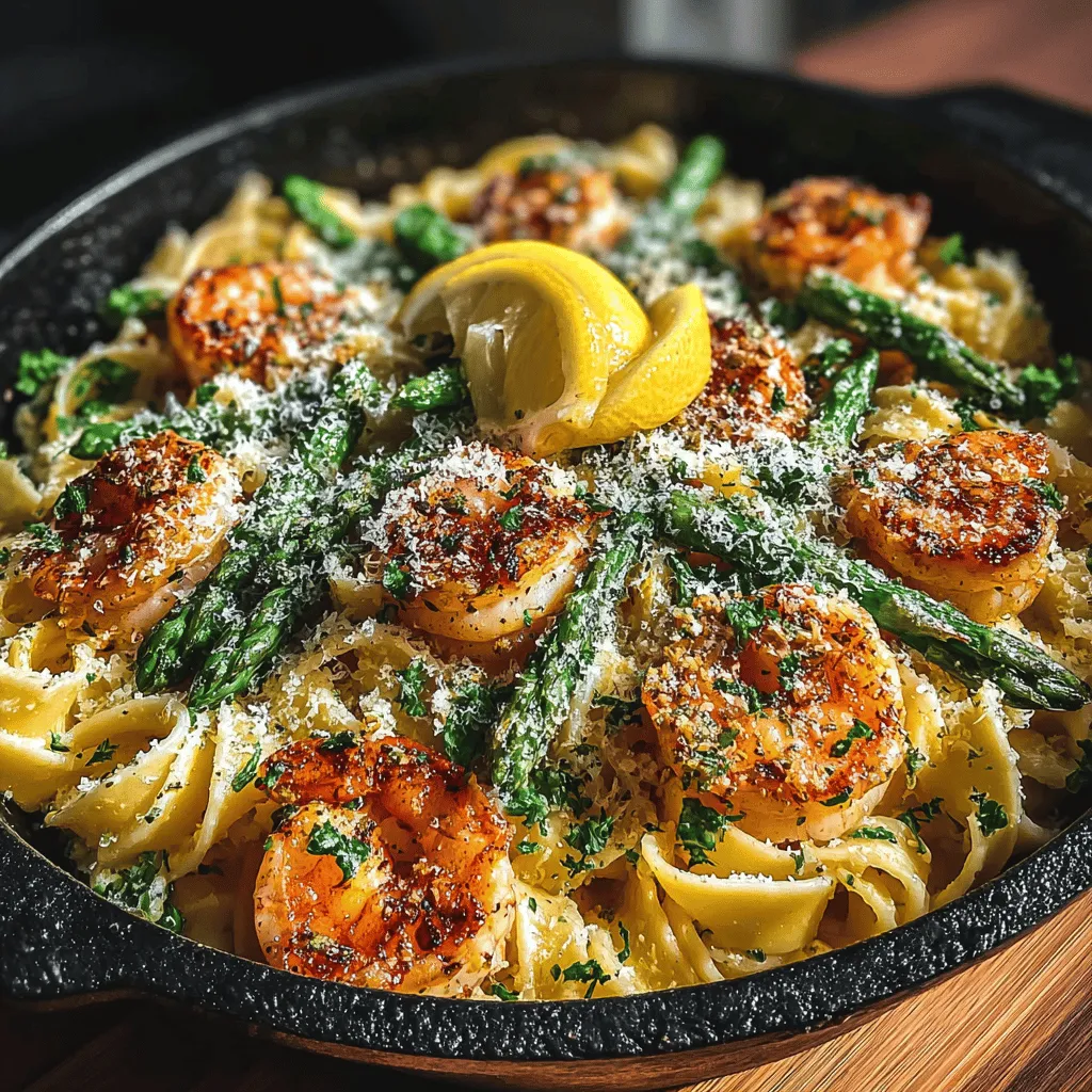 Garlic Butter Shrimp and Asparagus Pasta is an exquisite dish that delivers a delightful medley of flavors and textures. This recipe combines the tender sweetness of succulent shrimp with the crisp freshness of asparagus, all brought together by the rich, aromatic essence of garlic and butter. The result is a culinary experience that is both satisfying and elegant, making it a favorite among pasta lovers and seafood enthusiasts alike.