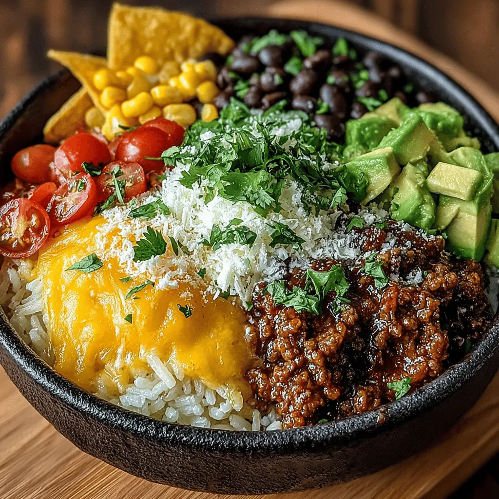 In recent years, rice bowls have surged in popularity across various culinary landscapes, becoming a staple in both casual dining and home-cooked meals. These versatile dishes offer a canvas for creativity, allowing cooks to blend different flavors, textures, and ingredients into a satisfying meal. The Taco Fiesta Rice Bowl is a prime example of this trend, expertly merging the vibrant flavors of a classic taco with wholesome, nourishing ingredients. This dish is not only a feast for the senses but also a celebration of the diverse dietary preferences that characterize today's dining experiences, as it can easily be adapted to accommodate meat lovers and vegetarians alike.