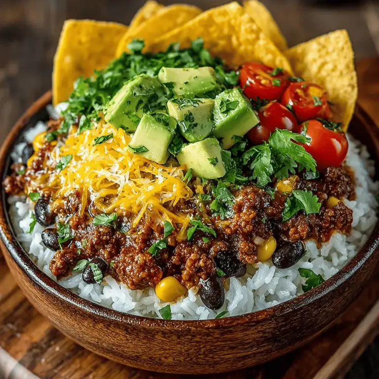 In recent years, rice bowls have surged in popularity across various culinary landscapes, becoming a staple in both casual dining and home-cooked meals. These versatile dishes offer a canvas for creativity, allowing cooks to blend different flavors, textures, and ingredients into a satisfying meal. The Taco Fiesta Rice Bowl is a prime example of this trend, expertly merging the vibrant flavors of a classic taco with wholesome, nourishing ingredients. This dish is not only a feast for the senses but also a celebration of the diverse dietary preferences that characterize today's dining experiences, as it can easily be adapted to accommodate meat lovers and vegetarians alike.