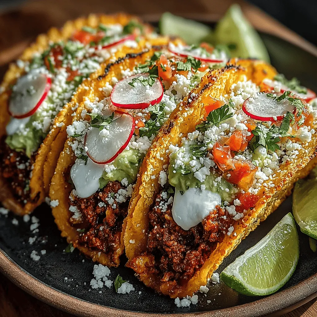 If you're on the lookout for a meal that combines bold flavors with wholesome ingredients, look no further than our Zesty Turkey Tacos topped with a luscious Creamy Avocado Dream. This enticing dish is more than just a wonderful addition to your weekly menu; it embodies a culinary adventure that celebrates the vibrant flavors of Mexican cuisine while offering a nutritious twist. The hearty turkey filling, seasoned just right, is complemented beautifully by a creamy avocado sauce that elevates the taco experience to new heights.