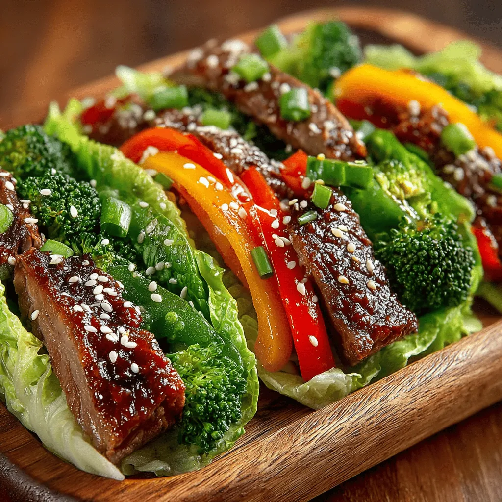 In today’s fast-paced world, finding a delicious yet healthy meal can often feel like a daunting task. Enter the Savory Beef and Vegetable Stir-Fry Wraps, a perfect blend of tender beef and fresh vegetables wrapped in crisp lettuce. This recipe offers a quick, nutritious option for lunch or dinner, satisfying both taste and health needs. With a colorful mix of bell peppers, broccoli, and aromatic seasonings, this dish is not only visually appealing but also packed with flavor. Whether you're looking to impress your family or simply enjoy a meal that bursts with taste, these wraps are a delightful choice.