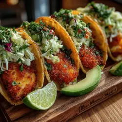 Crispy Fish Tacos with Lime Cilantro Slaw