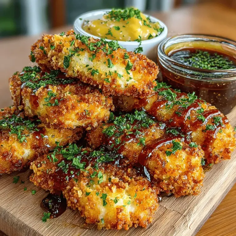 Crunchy Golden Chicken Tenders are not just a meal; they are a cherished family favorite that brings everyone together around the dinner table. This delightful dish combines tender chicken with a crispy coating that delivers an irresistible crunch in every bite. Whether you're planning a casual family dinner, a weekend gathering with friends, or a game day feast, these chicken tenders are the perfect option to satisfy your cravings. Not only are they easy to prepare, but they also come with a delicious honey mustard sauce that elevates the flavors, making every bite a memorable experience.