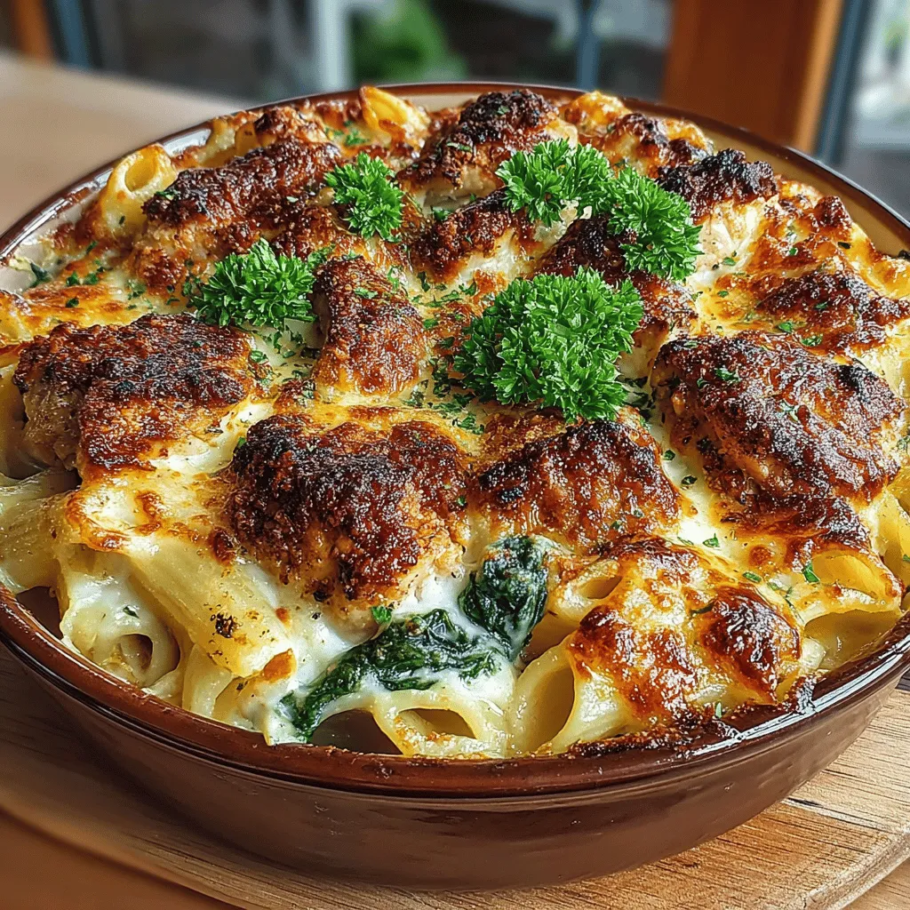 In the realm of comforting meals, few dishes can rival the warmth and satisfaction of a creamy pasta bake. The Creamy Spinach and Chicken Pasta Bake is a delightful combination of flavors and textures that not only satiates your hunger but also brings joy to your dining table. With its rich, creamy sauce, tender chicken, and nutritious spinach, this dish is perfect for family gatherings, weeknight dinners, or even meal prep. The appeal of this recipe lies in its ability to blend convenience with wholesome ingredients, making it a go-to favorite for many home cooks.