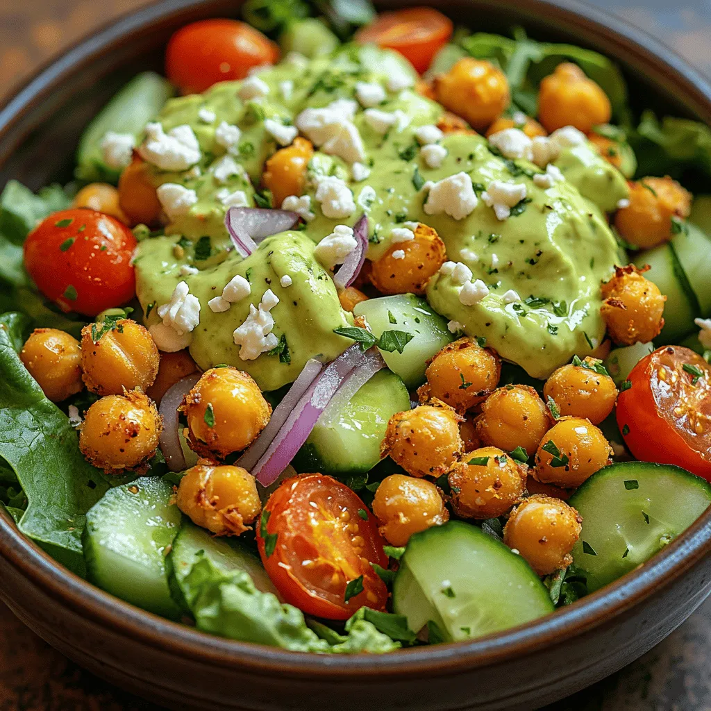 The Crunchy Chickpea Delight Salad is a vibrant and nutritious dish that stands out for its delightful textures and flavors. Packed with protein-rich chickpeas and an array of mixed greens, this salad is not only a feast for the eyes but also a powerhouse of health benefits. Perfect for any occasion—whether you're hosting a dinner party, preparing a quick lunch, or looking for a healthy side dish—this salad caters to various dietary needs, making it suitable for vegans, vegetarians, and those following a gluten-free lifestyle.