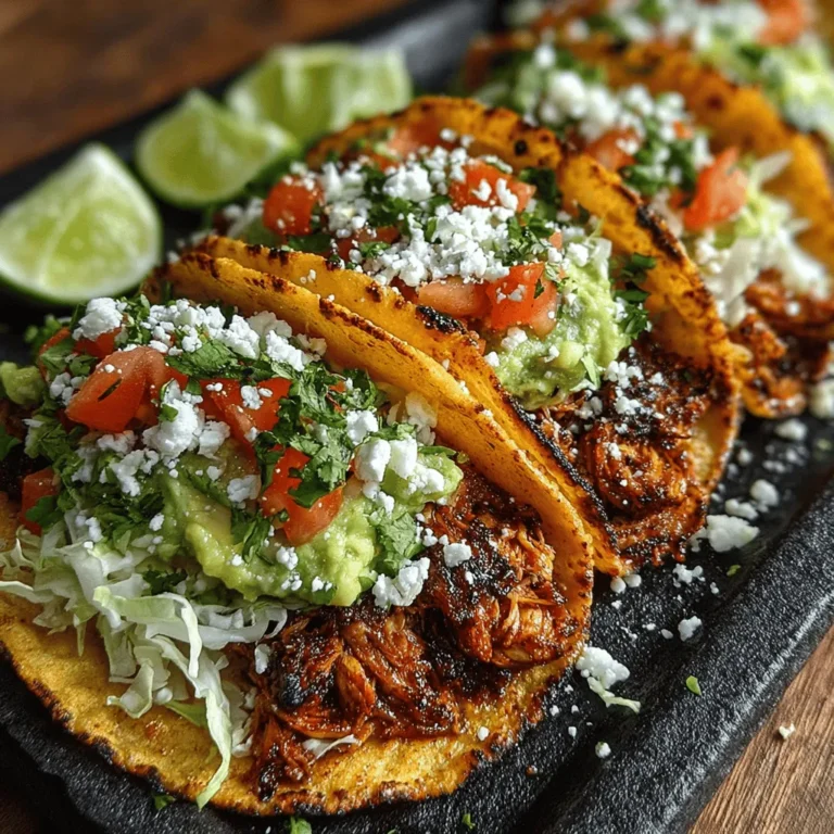 - 1 pound boneless, skinless chicken thighs - 2 tablespoons olive oil - 1 tablespoon chili powder - 1 teaspoon cumin - 1 teaspoon smoked paprika - 1 teaspoon garlic powder - 1 teaspoon onion powder - Salt and pepper to taste - 8 small corn tortillas - 1 ripe avocado, diced - 1 cup shredded lettuce - 1 cup diced tomatoes - 1/4 cup chopped fresh cilantro - Lime wedges for serving