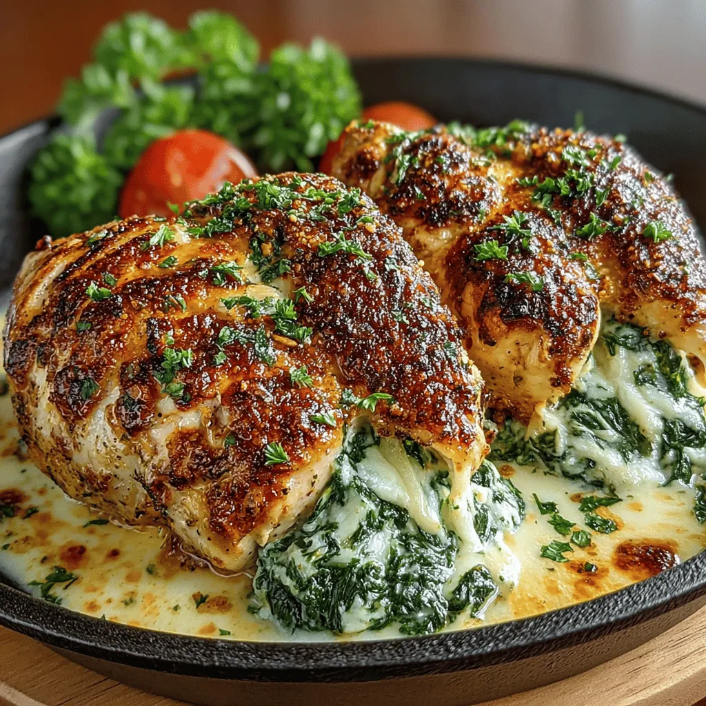 When it comes to satisfying weeknight dinners or impressing guests at a special gathering, creamy spinach and cheddar stuffed chicken breasts stand out as a remarkable dish that perfectly balances indulgence with nutrition. This recipe showcases tender chicken breasts filled with a rich and creamy mixture of fresh spinach and sharp cheddar cheese, resulting in a culinary experience that is both comforting and gourmet. The vibrant green of the spinach combined with the golden hue of melted cheese creates a visually appealing dish that is sure to please the palate and the eyes.