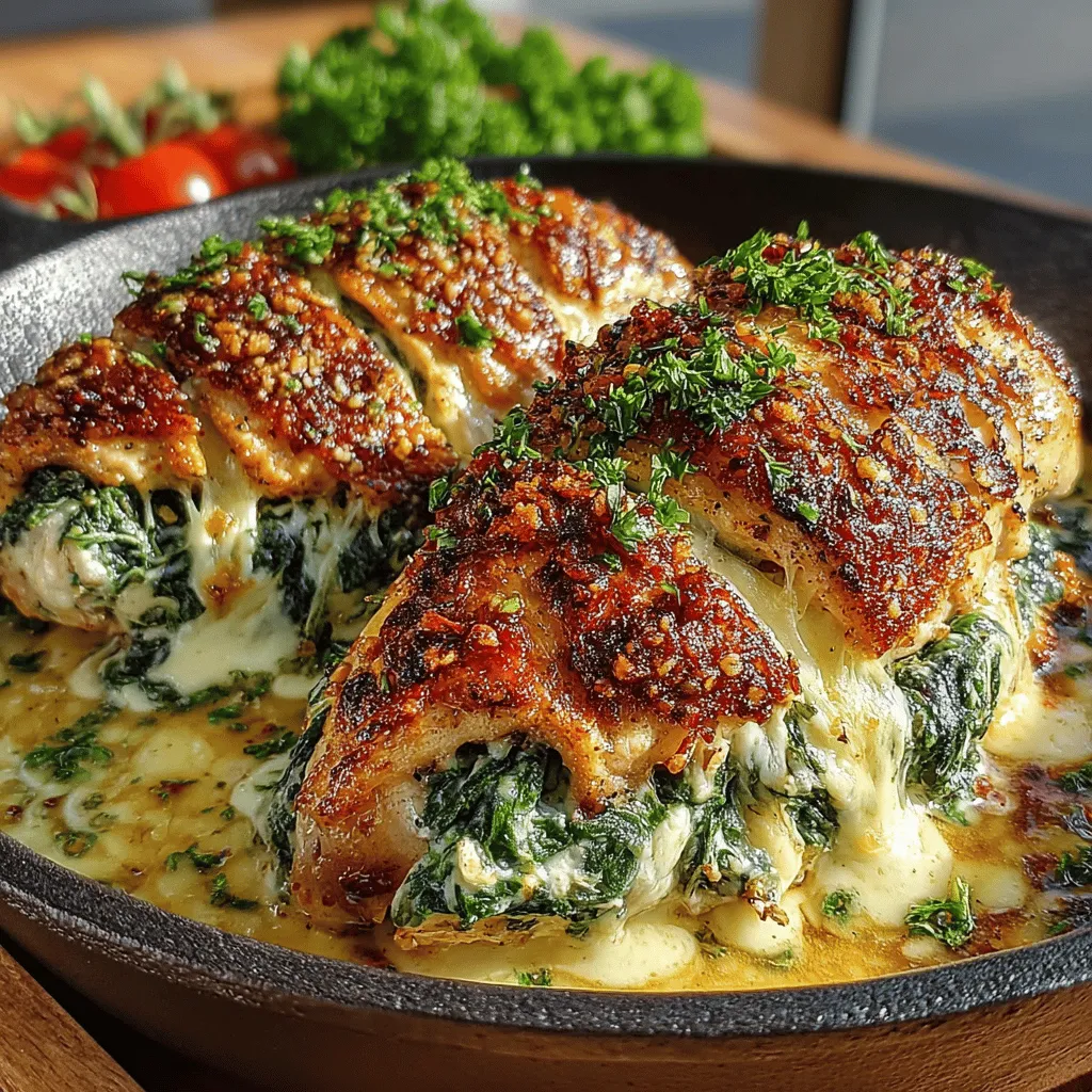When it comes to satisfying weeknight dinners or impressing guests at a special gathering, creamy spinach and cheddar stuffed chicken breasts stand out as a remarkable dish that perfectly balances indulgence with nutrition. This recipe showcases tender chicken breasts filled with a rich and creamy mixture of fresh spinach and sharp cheddar cheese, resulting in a culinary experience that is both comforting and gourmet. The vibrant green of the spinach combined with the golden hue of melted cheese creates a visually appealing dish that is sure to please the palate and the eyes.