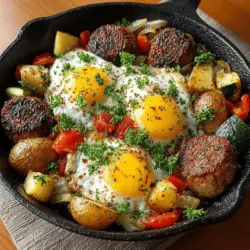 Hearty Skillet Sausage and Veggie Bliss Recipe