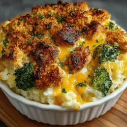 In the world of comfort food, few dishes can compete with a warm, cheesy casserole that combines tender chicken, vibrant broccoli, and fluffy rice. The Cheesy Chicken & Broccoli Rice Bake is not just a meal; it’s a complete dining experience that brings together wholesome ingredients in a way that is both satisfying and delicious. This recipe is perfect for family dinners, meal prep, or when you want to impress guests without spending hours in the kitchen. Its rich flavors and creamy texture invite you to indulge, making it a favorite among both children and adults alike.