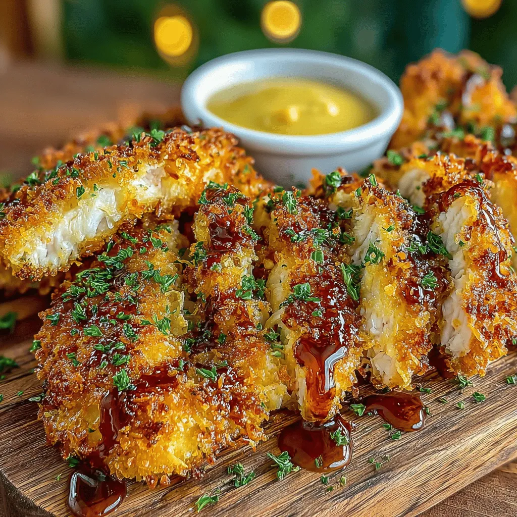 Explore the delightful world of homemade Crunchy Chicken Bliss, a recipe that brings together tender chicken strips and a crispy golden breadcrumb coating, paired perfectly with a tangy honey mustard dipping sauce. This dish is not only a crowd-pleaser but also a versatile addition to any meal, whether it’s a family dinner, a game day snack, or an easy weeknight treat. In this article, we will delve into the ingredients, preparation steps, and variations to help you master this delicious recipe.