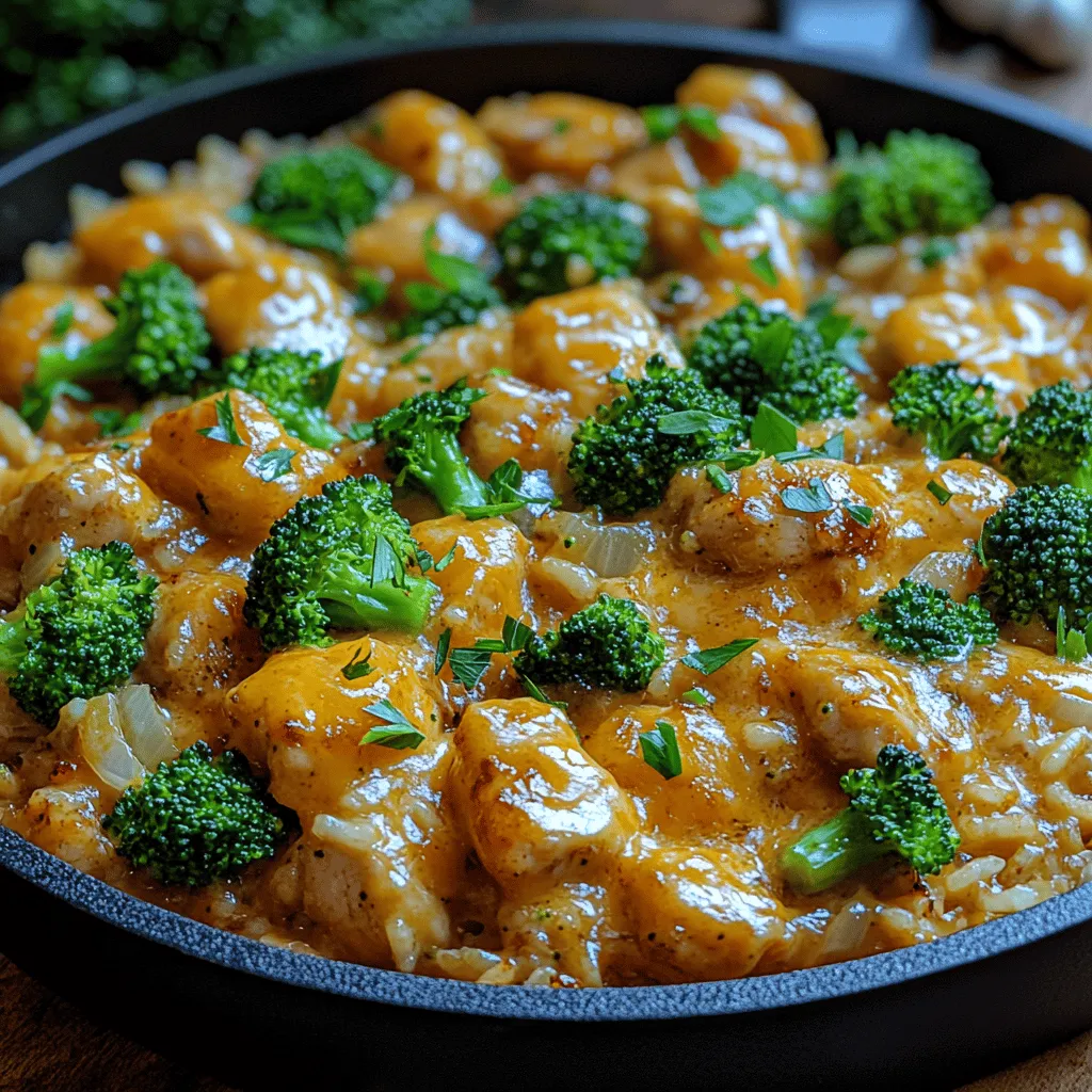In the hustle and bustle of modern life, finding time to prepare a nutritious meal can feel like an overwhelming task. Enter the Cheesy Broccoli and Chicken Rice Skillet—a delightful one-pan dish that perfectly balances protein, vegetables, and carbohydrates, making it an appealing option for those looking for a wholesome dinner without excessive prep time. This recipe is not only delicious but also satisfies the cravings for comfort food with its creamy texture and savory flavors.