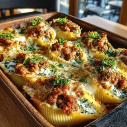 - 12 jumbo pasta shells - 1 pound ground turkey - 2 cups fresh spinach, chopped - 1 cup ricotta cheese - 1 cup shredded mozzarella cheese - 1/2 cup grated Parmesan cheese - 2 cups marinara sauce - 1 teaspoon Italian seasoning - 1 teaspoon garlic powder - Salt and pepper to taste - Olive oil for cooking