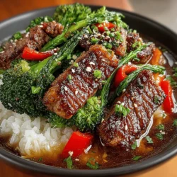 - 1 pound flank steak, thinly sliced against the grain - 2 cups broccoli florets - 3 tablespoons soy sauce - 2 tablespoons oyster sauce - 1 tablespoon hoisin sauce - 2 tablespoons vegetable oil - 1 tablespoon sesame oil - 4 cloves garlic, minced - 1 tablespoon fresh ginger, minced - Salt and pepper to taste - Cooked rice or noodles for serving