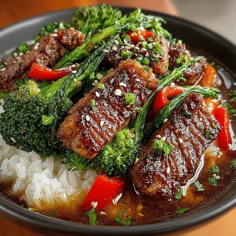 - 1 pound flank steak, thinly sliced against the grain - 2 cups broccoli florets - 3 tablespoons soy sauce - 2 tablespoons oyster sauce - 1 tablespoon hoisin sauce - 2 tablespoons vegetable oil - 1 tablespoon sesame oil - 4 cloves garlic, minced - 1 tablespoon fresh ginger, minced - Salt and pepper to taste - Cooked rice or noodles for serving