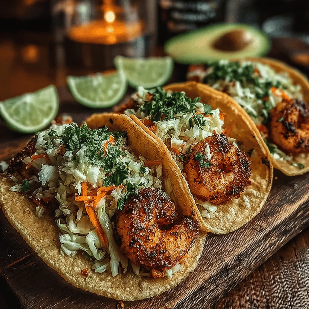 - 1 pound large shrimp, peeled and deveined - 2 tablespoons olive oil - 1 teaspoon chili powder - 1 teaspoon paprika - 1 teaspoon garlic powder - 1 teaspoon ground cumin - Salt and pepper to taste - 1 cup green cabbage, finely shredded - 1 cup red cabbage, finely shredded - 1/2 cup fresh cilantro, chopped - 1 lime, juiced - 1/4 cup mayonnaise (optional) - 8 small corn tortillas