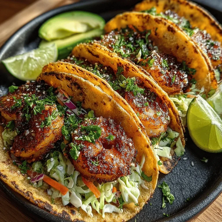 - 1 pound large shrimp, peeled and deveined - 2 tablespoons olive oil - 1 teaspoon chili powder - 1 teaspoon paprika - 1 teaspoon garlic powder - 1 teaspoon ground cumin - Salt and pepper to taste - 1 cup green cabbage, finely shredded - 1 cup red cabbage, finely shredded - 1/2 cup fresh cilantro, chopped - 1 lime, juiced - 1/4 cup mayonnaise (optional) - 8 small corn tortillas