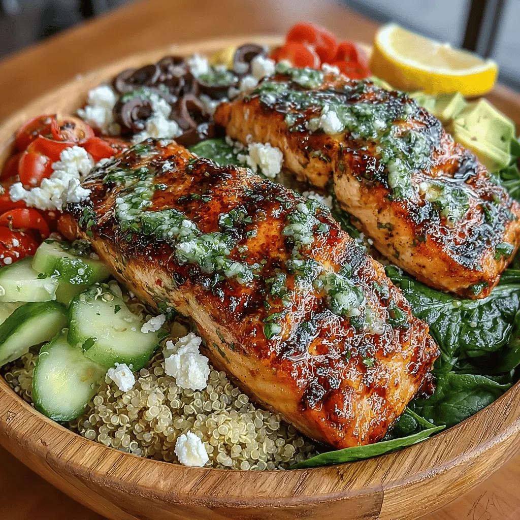 In the quest for healthy eating, flavorful dishes often take center stage. One such dish that perfectly marries nutrition and taste is the Zesty Lemon Herb Grilled Salmon Bowl. This vibrant recipe not only showcases the rich flavors of salmon but also incorporates a medley of fresh ingredients, making it a nutritious choice for any meal. Packed with omega-3 fatty acids, protein, and essential vitamins, salmon is a stellar addition to a balanced diet. This recipe is not only ideal for those looking to elevate their lunch or dinner game but also suits meal prep enthusiasts eager for a quick, satisfying option. Whether you are a seasoned cook or a beginner in the kitchen, this dish is sure to impress with its robust flavors and health benefits.