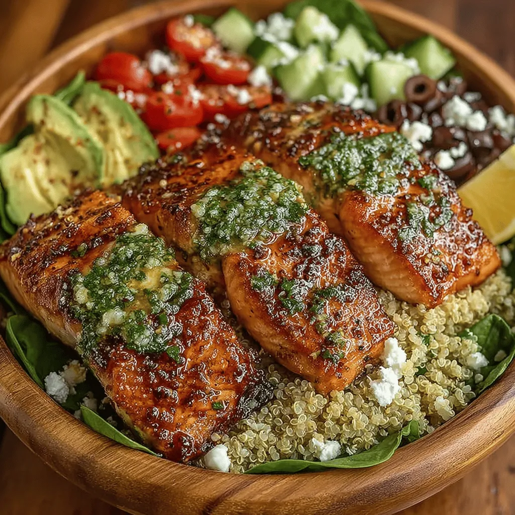 In the quest for healthy eating, flavorful dishes often take center stage. One such dish that perfectly marries nutrition and taste is the Zesty Lemon Herb Grilled Salmon Bowl. This vibrant recipe not only showcases the rich flavors of salmon but also incorporates a medley of fresh ingredients, making it a nutritious choice for any meal. Packed with omega-3 fatty acids, protein, and essential vitamins, salmon is a stellar addition to a balanced diet. This recipe is not only ideal for those looking to elevate their lunch or dinner game but also suits meal prep enthusiasts eager for a quick, satisfying option. Whether you are a seasoned cook or a beginner in the kitchen, this dish is sure to impress with its robust flavors and health benefits.
