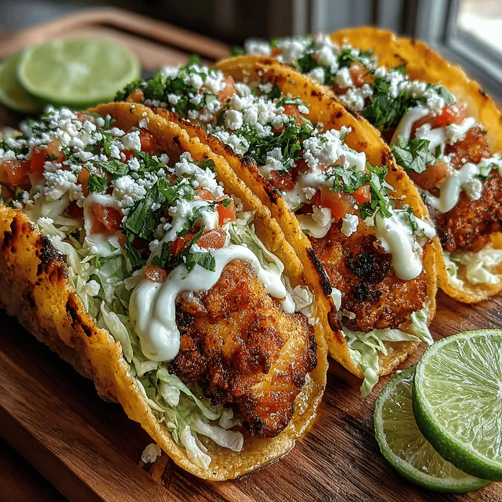 Delve into the culinary bliss of Crispy Chicken Tacos with Avocado Lime Crema, a dish that perfectly balances crunch and creaminess. This recipe not only satisfies your taste buds but also brings a burst of color and flavor to your table. Ideal for family dinners or casual gatherings, these tacos are sure to impress. In this article, we’ll explore the ingredients, preparation steps, and the delightful flavors that make this dish a favorite among taco lovers.