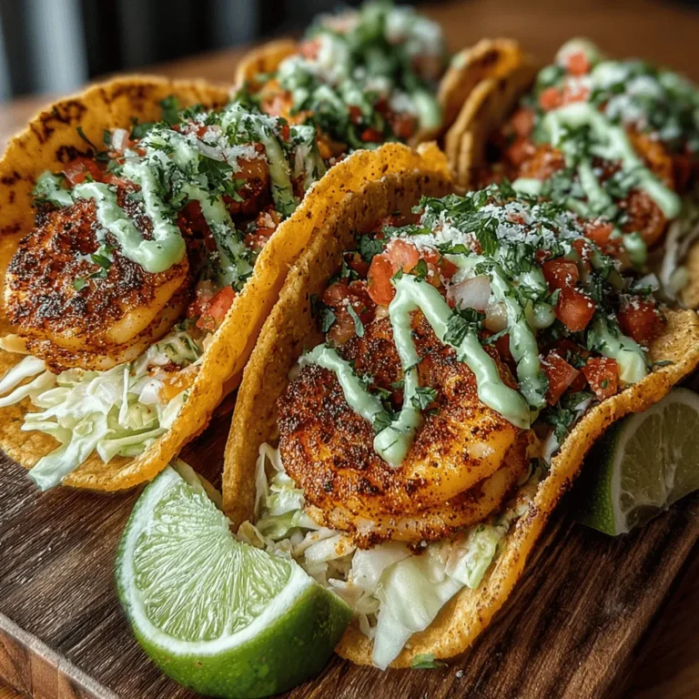- 1 pound shrimp, peeled and deveined - 8 small corn or flour tortillas - 2 cups shredded cabbage - 1 cup diced tomatoes - 1/2 cup chopped fresh cilantro - 1 teaspoon paprika - 1 teaspoon cumin - 1/2 teaspoon garlic powder - Salt and pepper, to taste - 2 ripe avocados - 1/2 cup Greek yogurt or sour cream - Juice of 1 lime - Optional: sliced jalapeños for added heat