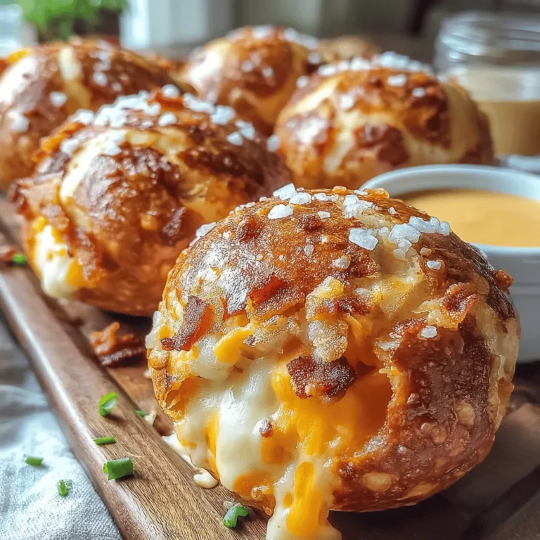 Game-day snacks hold a special place in our hearts, transforming casual get-togethers into memorable feasts. When it comes to elevating your snack game, nothing quite competes with the allure of Cheesy Game-Day Bacon Pretzel Bombs. These delightful bites are the ultimate crowd-pleaser, combining the rich flavors of creamy cheese and crispy bacon, all enveloped in soft, warm pretzel dough.