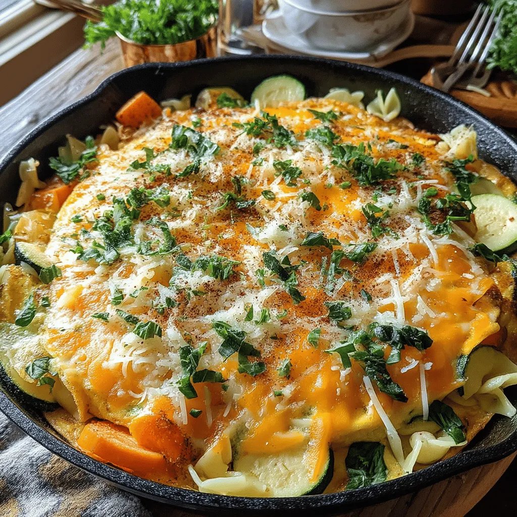 Frittatas are a wonderful culinary creation that can serve as a delicious breakfast, brunch, or even a light dinner. This Italian-inspired dish is not only versatile but also incredibly satisfying, making it a go-to recipe for many home cooks. The Cheesy Delight Frittata takes this classic dish to the next level by incorporating macaroni, transforming it into a comforting favorite that will please both kids and adults alike.