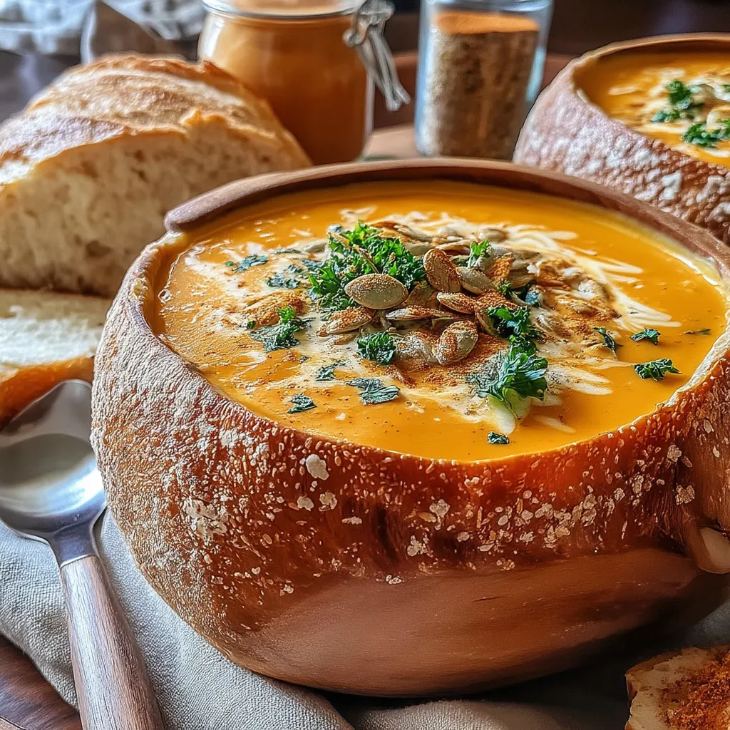 As the leaves turn golden and the air becomes crisp, there's nothing quite as comforting as a warm bowl of pumpkin soup. This seasonal favorite not only embodies the essence of fall but also wraps you in a cozy embrace with its rich, creamy texture. The addition of cheesy flavors elevates this classic dish, making it a delectable treat for any occasion.