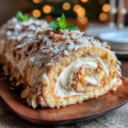 A roulade is a delightful dessert that showcases the beauty of rolled cakes, making it a perfect centerpiece for festive occasions. The Holiday Toasted Coconut & Almond Roulade stands out in celebrations and family gatherings, bringing a touch of elegance and charm to your dessert table.