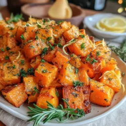 Herb Butter Roasted Butternut Squash