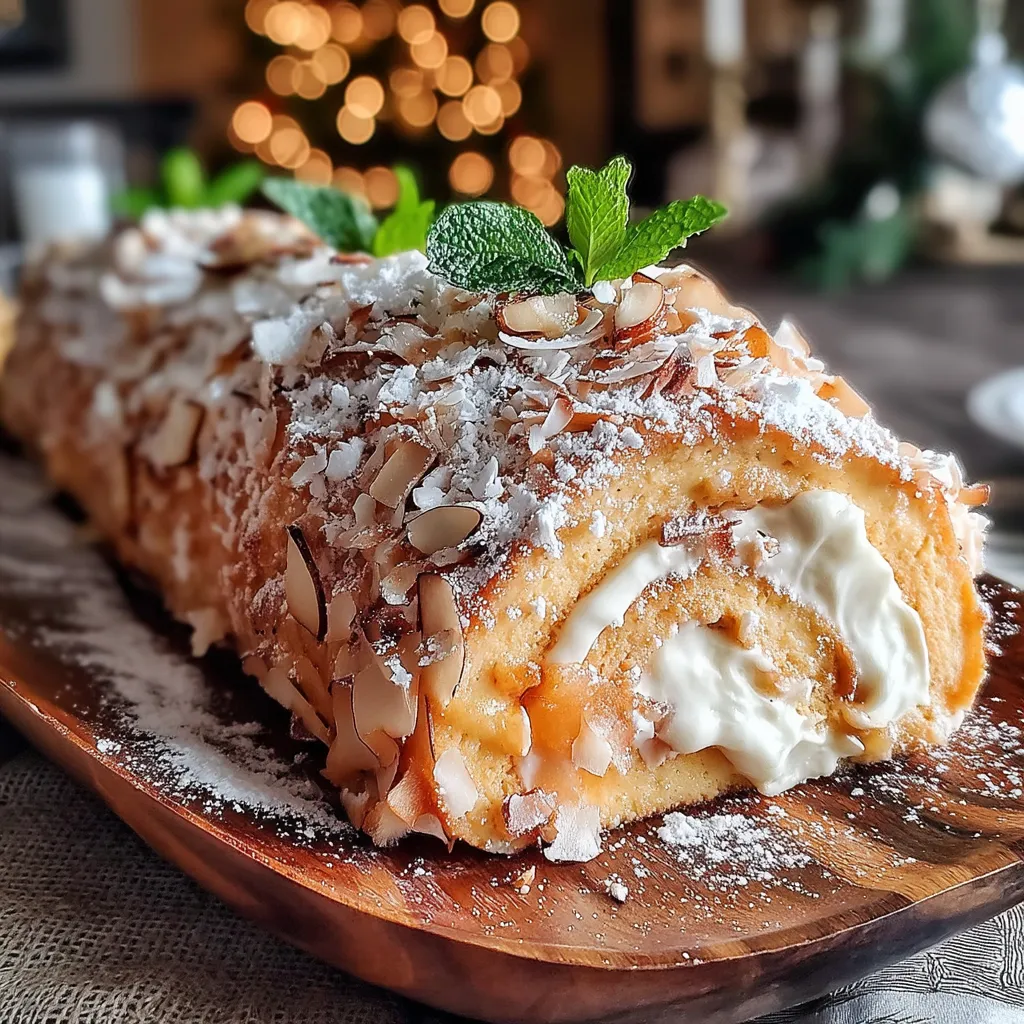 A roulade is a delightful dessert that showcases the beauty of rolled cakes, making it a perfect centerpiece for festive occasions. The Holiday Toasted Coconut & Almond Roulade stands out in celebrations and family gatherings, bringing a touch of elegance and charm to your dessert table.