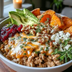 Herb Butter Turkey Bowls with Cranberry Relish