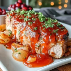 Festive Crockpot Cranberry Sauce Pork Loin