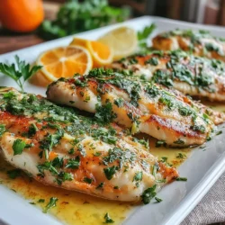 Warm Parsley Butter Air Fryer Tilapia with Lemon