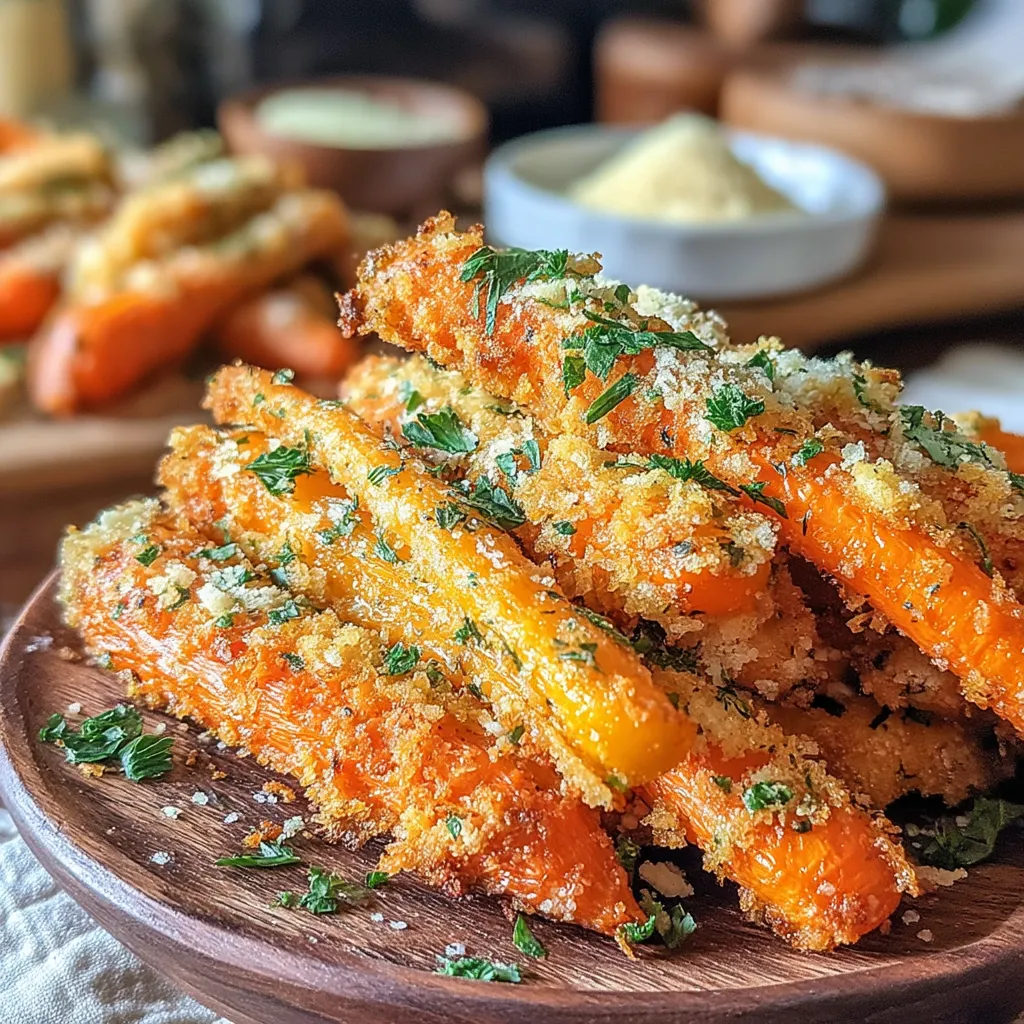 Garlic Herb Fried Breaded Carrots are a delightful twist on a classic vegetable side dish. This recipe transforms ordinary carrots into a crispy, flavorful treat that is sure to impress family and friends. The combination of garlic, fresh herbs, and a crunchy breading creates a deliciously unique flavor that elevates the humble carrot to gourmet status.